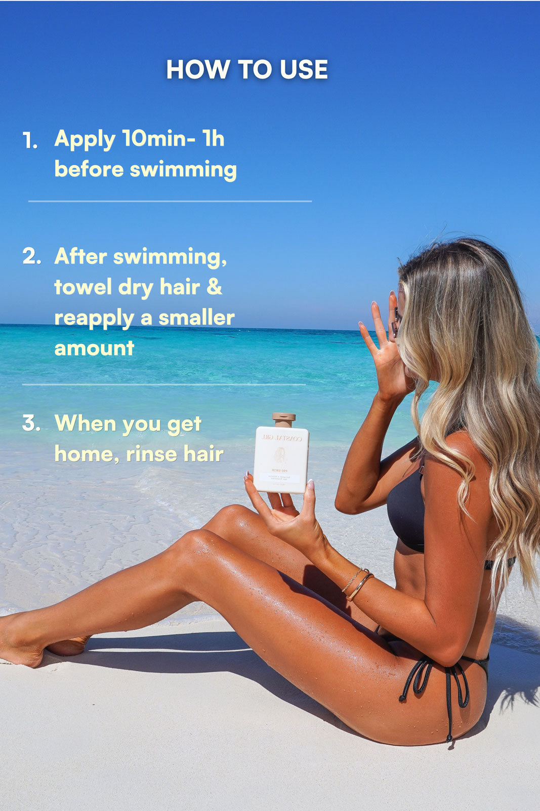 How to use Coastal GRL Pre-Swim in three steps before and after swimming