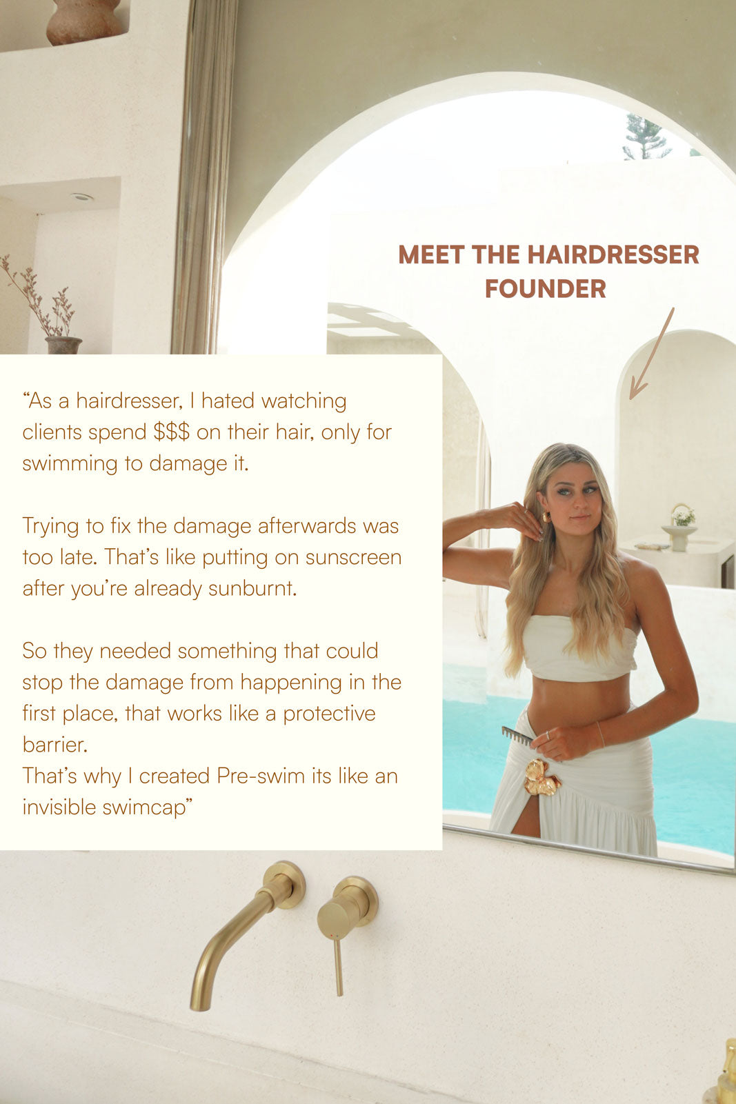 Coastal GRL hairdresser founder story behind creating Pre-Swim
